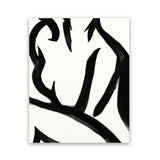 Shop Figure 2 Art Print-Abstract, Black, Dan Hobday, Portrait, Rectangle, View All, White-framed painted poster wall decor artwork