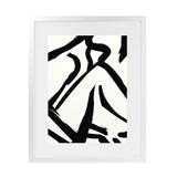 Shop Figure 3 Art Print-Abstract, Black, Dan Hobday, Portrait, Rectangle, View All, White-framed painted poster wall decor artwork