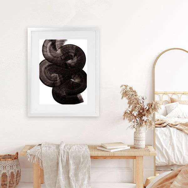 Shop Flow 1 Art Print-Abstract, Black, Dan Hobday, Portrait, Rectangle, View All-framed painted poster wall decor artwork