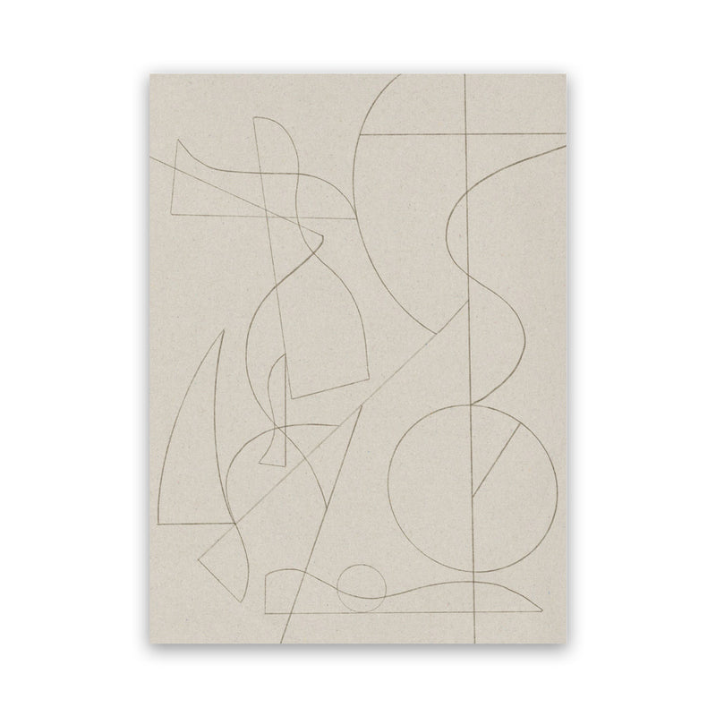 Shop Founded Canvas Art Print-Abstract, Dan Hobday, Neutrals, Portrait, Rectangle, View All-framed wall decor artwork
