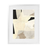 Shop Layered Abstract Art Print-Abstract, Dan Hobday, Neutrals, Portrait, Rectangle, View All, Yellow-framed painted poster wall decor artwork