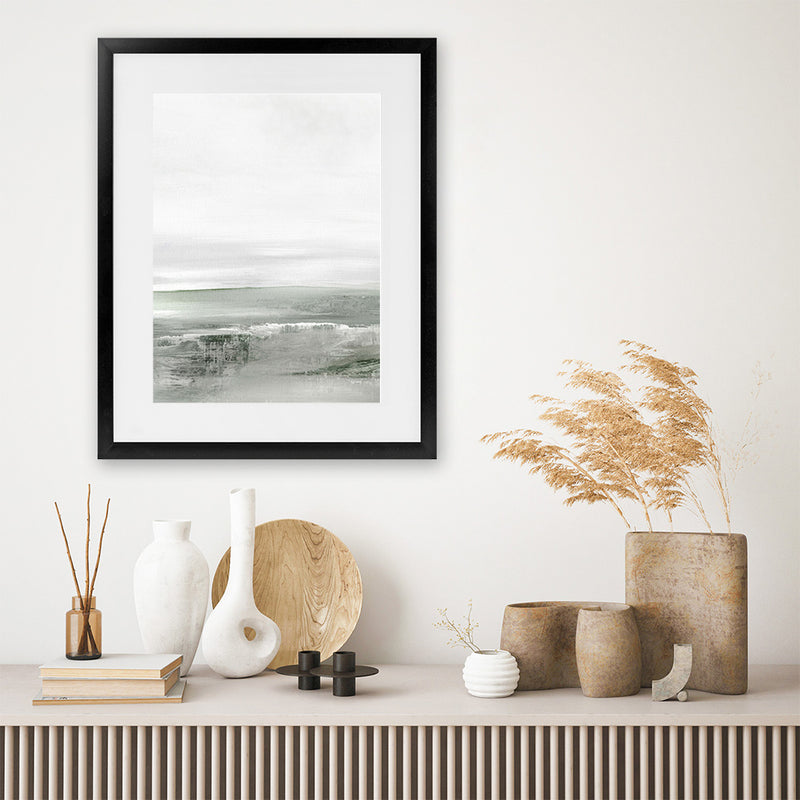 Shop Light Dawn 1 Art Print-Abstract, Dan Hobday, Green, Portrait, Rectangle, View All, White-framed painted poster wall decor artwork