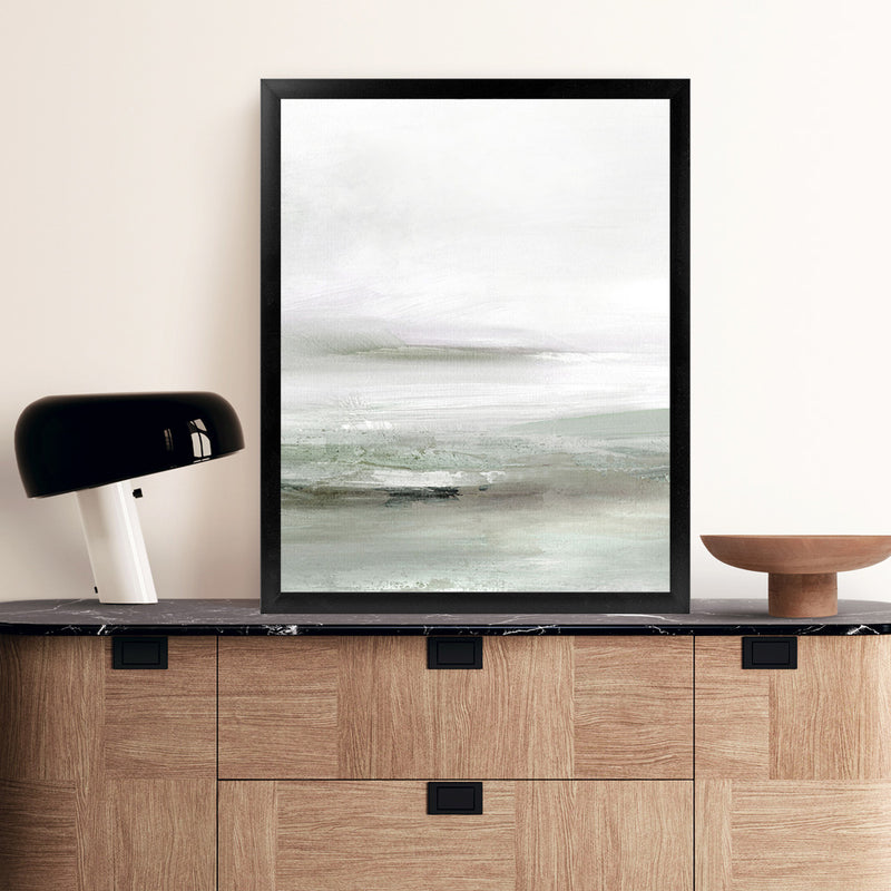 Shop Light Dawn 2 Art Print-Abstract, Dan Hobday, Green, Portrait, Rectangle, View All, White-framed painted poster wall decor artwork