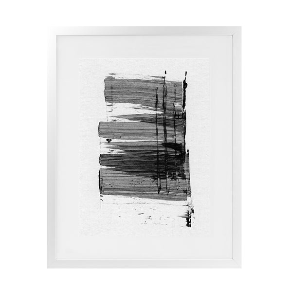 Shop Loud Art Print-Abstract, Black, Dan Hobday, Portrait, Rectangle, View All, White-framed painted poster wall decor artwork