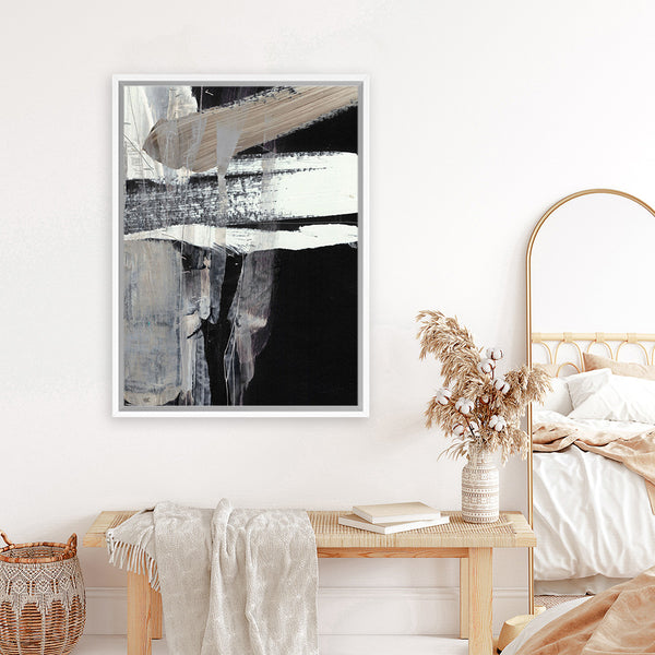 Shop Mansion Canvas Art Print-Abstract, Black, Dan Hobday, Portrait, Rectangle, View All-framed wall decor artwork