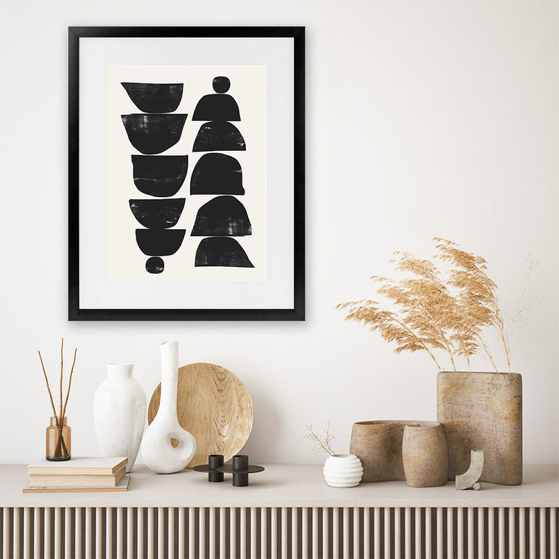 Shop Minimal Plant Art Print-Abstract, Black, Dan Hobday, Portrait, Rectangle, View All-framed painted poster wall decor artwork