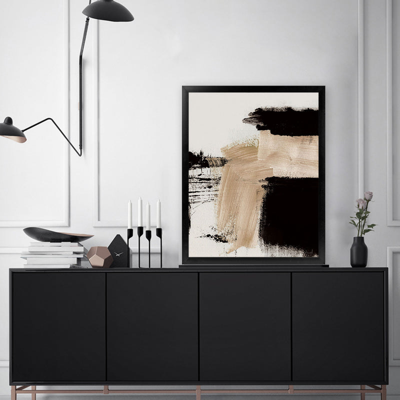 Shop Path Art Print-Abstract, Black, Brown, Dan Hobday, Portrait, Rectangle, View All-framed painted poster wall decor artwork