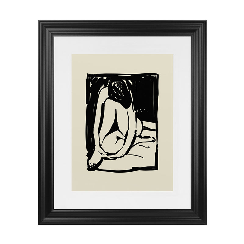 Shop Rest Art Print-Abstract, Black, Dan Hobday, Neutrals, Portrait, Rectangle, View All-framed painted poster wall decor artwork
