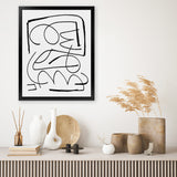 Shop Simple Art Print-Abstract, Black, Dan Hobday, Portrait, Rectangle, View All, White-framed painted poster wall decor artwork