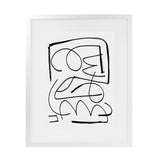 Shop Simple Art Print-Abstract, Black, Dan Hobday, Portrait, Rectangle, View All, White-framed painted poster wall decor artwork