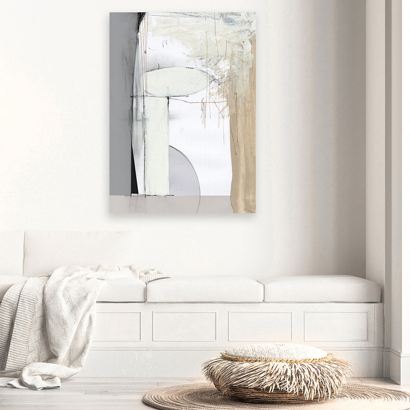 Shop Soft Neutral Canvas Art Print-Abstract, Dan Hobday, Neutrals, Portrait, Rectangle, View All-framed wall decor artwork