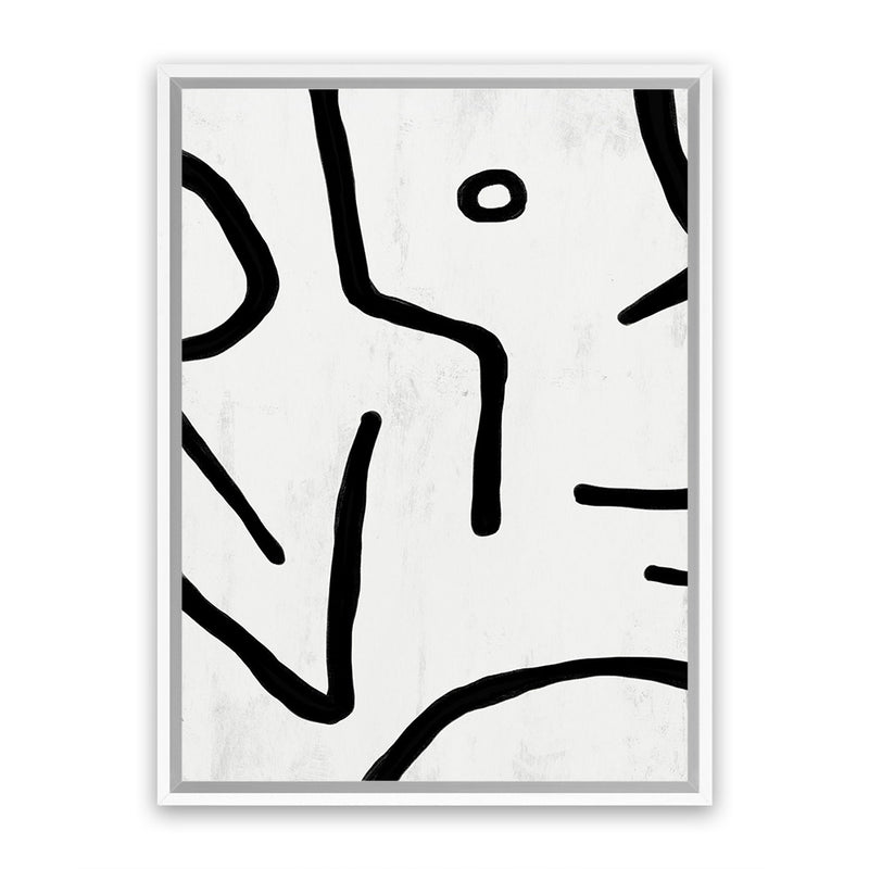 Shop Stark Canvas Art Print-Abstract, Black, Dan Hobday, Portrait, Rectangle, View All, White-framed wall decor artwork