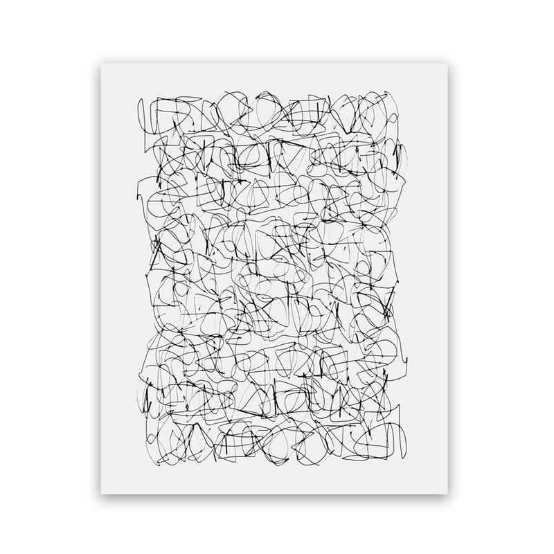 Shop Statement Art Print-Abstract, Black, Dan Hobday, Portrait, Rectangle, View All, White-framed painted poster wall decor artwork
