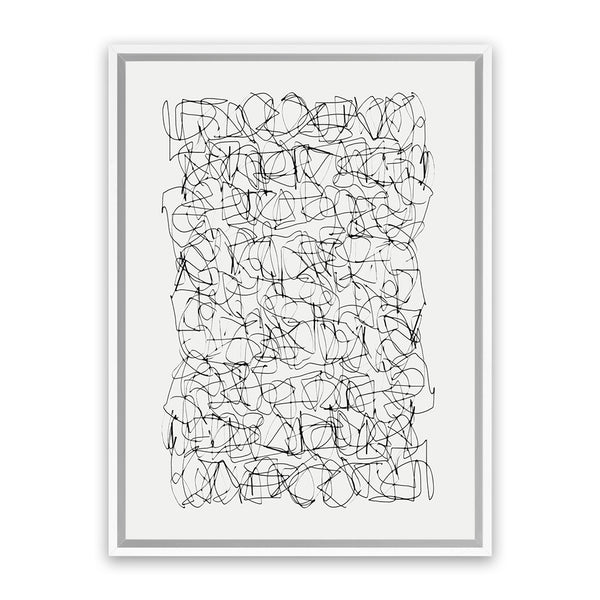 Shop Statement Canvas Art Print-Abstract, Black, Dan Hobday, Portrait, Rectangle, View All, White-framed wall decor artwork