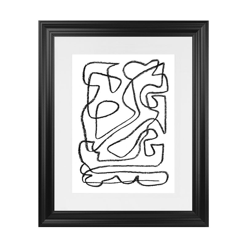 Shop Story Art Print-Abstract, Black, Dan Hobday, Portrait, Rectangle, View All, White-framed painted poster wall decor artwork