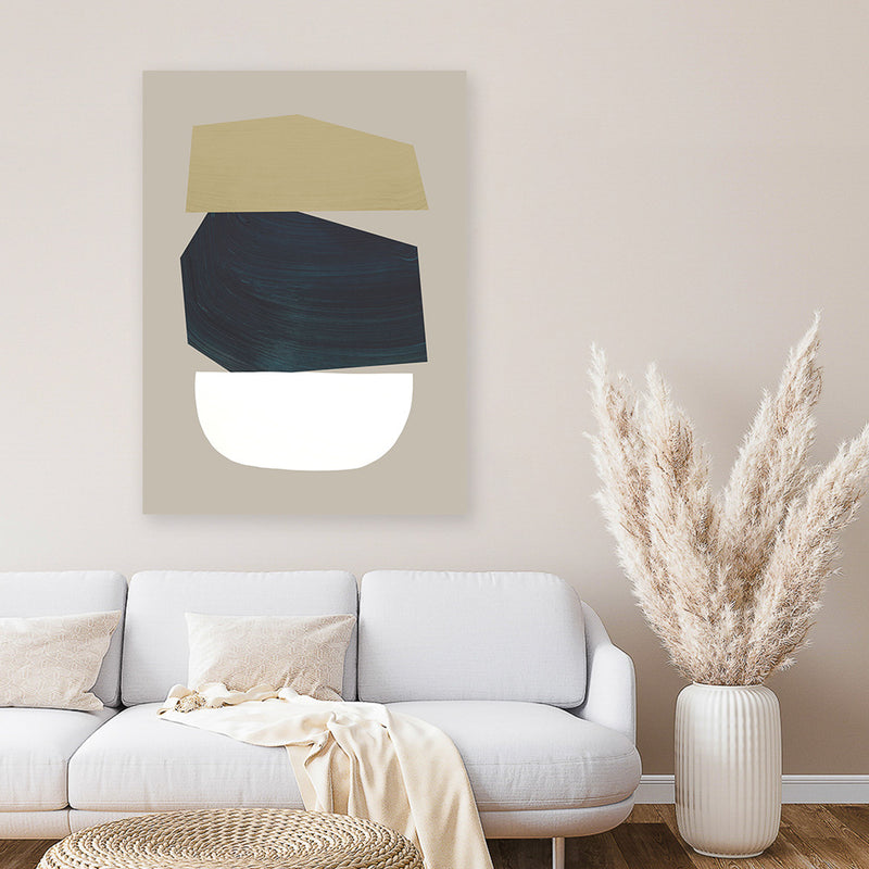 Shop Toned Canvas Art Print-Abstract, Blue, Brown, Dan Hobday, Portrait, Rectangle, View All-framed wall decor artwork