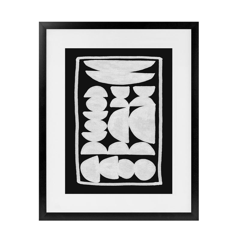 Shop Treasury Art Print-Abstract, Black, Dan Hobday, Portrait, Rectangle, View All, White-framed painted poster wall decor artwork
