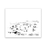 Shop Beach People Art Print-Abstract, Black, Dan Hobday, Horizontal, Landscape, Rectangle, View All, White-framed painted poster wall decor artwork
