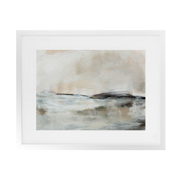 Shop Lost Time Art Print-Abstract, Dan Hobday, Horizontal, Neutrals, Rectangle, View All-framed painted poster wall decor artwork