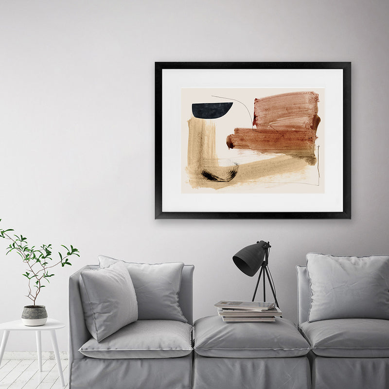Shop Mind Art Print-Abstract, Brown, Dan Hobday, Horizontal, Rectangle, View All-framed painted poster wall decor artwork