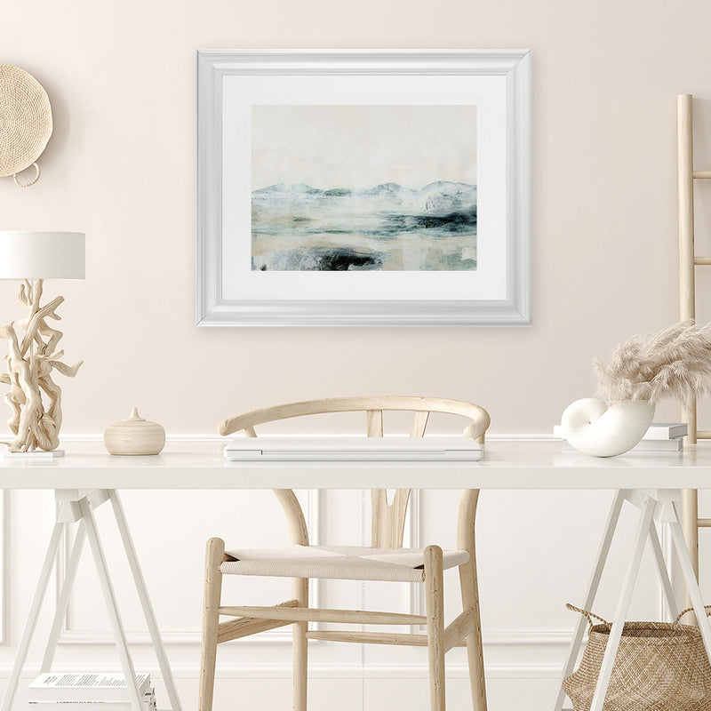 Shop Mountain Air Art Print-Abstract, Dan Hobday, Horizontal, Neutrals, Rectangle, View All-framed painted poster wall decor artwork