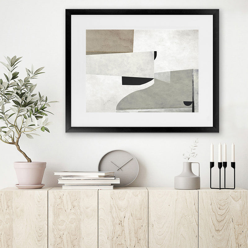 Shop Priory Art Print-Abstract, Dan Hobday, Horizontal, Neutrals, Rectangle, View All-framed painted poster wall decor artwork