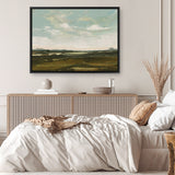 Shop Valley View Canvas Art Print-Abstract, Dan Hobday, Green, Horizontal, Rectangle, View All-framed wall decor artwork