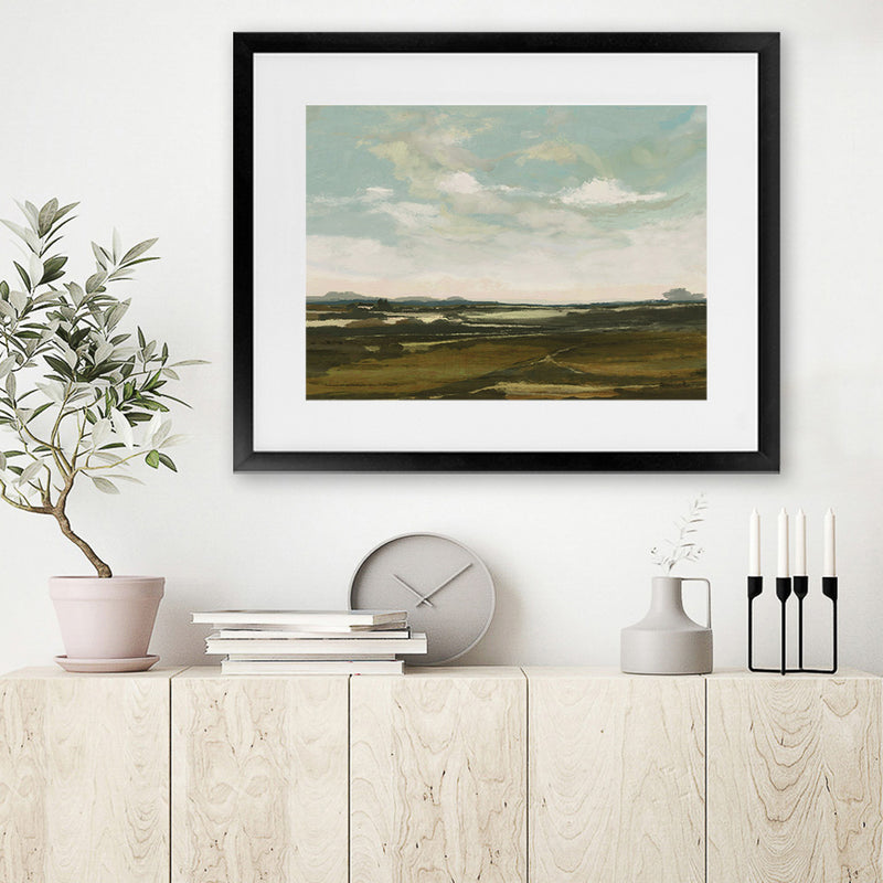 Shop Valley View Art Print-Abstract, Dan Hobday, Green, Horizontal, Rectangle, View All-framed painted poster wall decor artwork