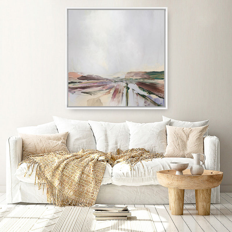 Shop Beauty Land (Square) Canvas Art Print-Abstract, Dan Hobday, Neutrals, Square, View All-framed wall decor artwork