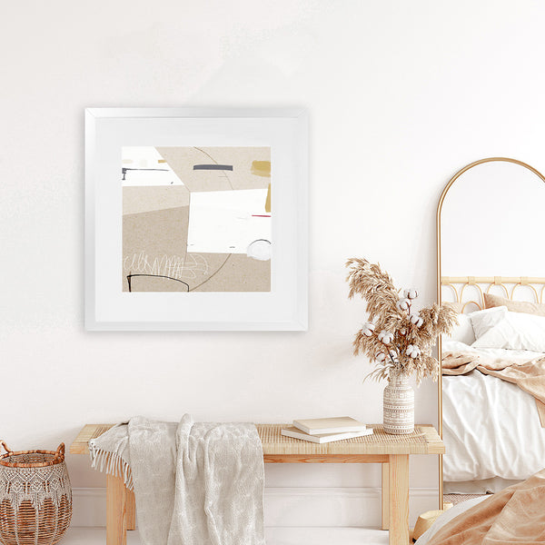 Shop Block (Square) Art Print-Abstract, Brown, Dan Hobday, Neutrals, Square, View All-framed painted poster wall decor artwork