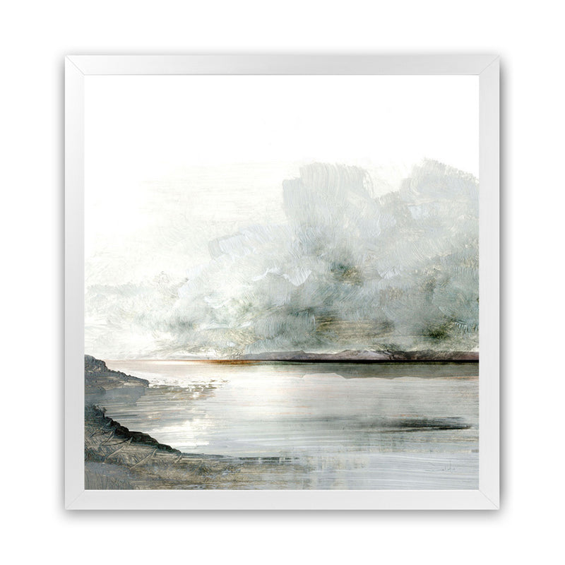 Shop Ebb (Square) Art Print-Abstract, Dan Hobday, Grey, Neutrals, Square, View All-framed painted poster wall decor artwork