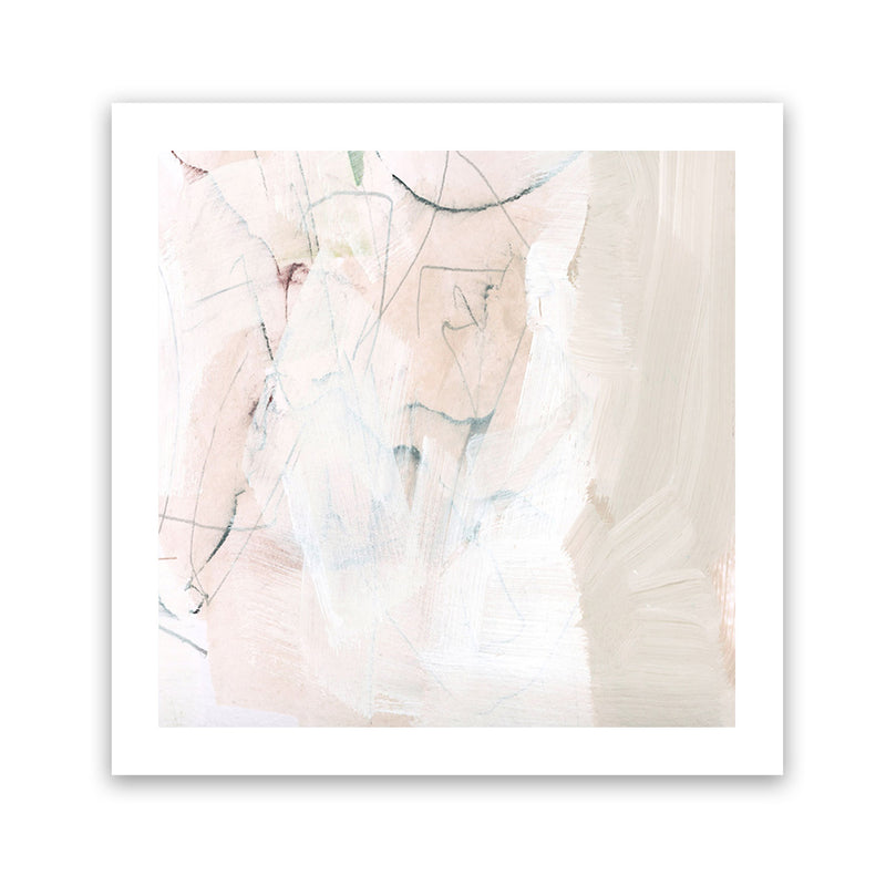 Shop Fade to White (Square) Art Print-Abstract, Dan Hobday, Neutrals, Square, View All-framed painted poster wall decor artwork