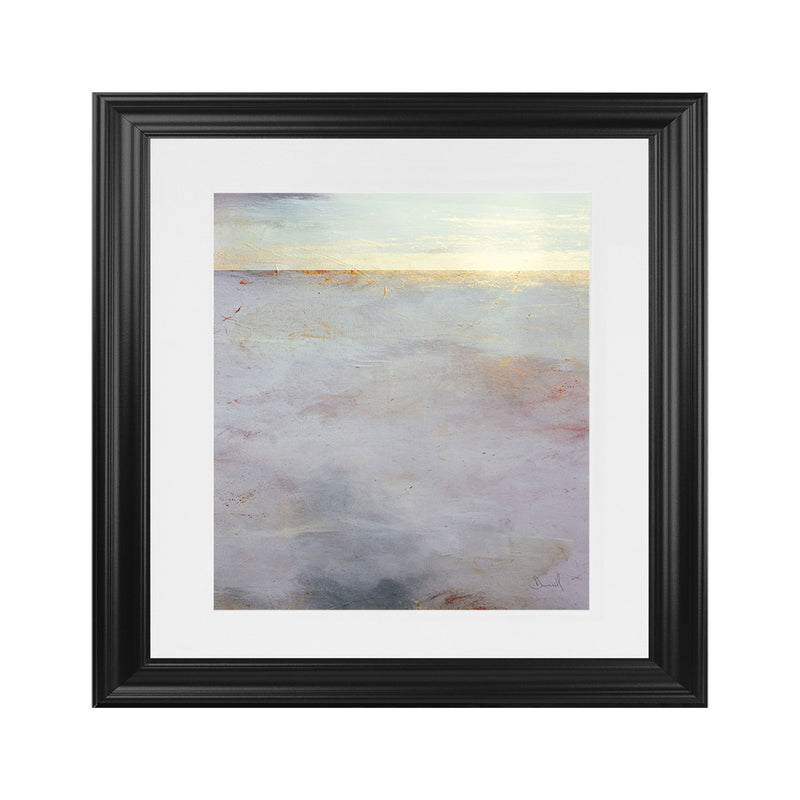 Shop New Day (Square) Art Print-Abstract, Dan Hobday, Neutrals, Square, View All, Yellow-framed painted poster wall decor artwork
