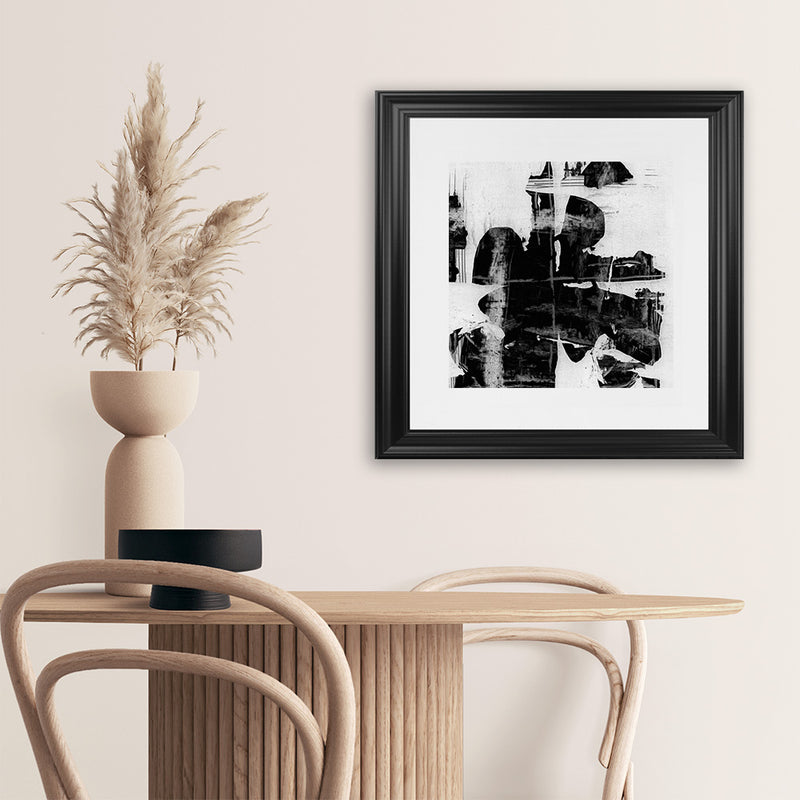 Shop Plume (Square) Art Print-Abstract, Black, Dan Hobday, Square, View All-framed painted poster wall decor artwork