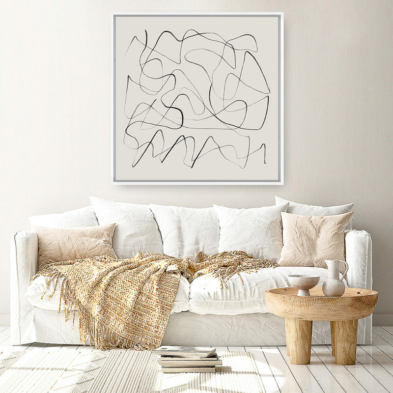 Shop Ready (Square) Canvas Art Print-Abstract, Dan Hobday, Neutrals, Square, View All-framed wall decor artwork
