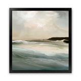 Shop Sennen Cove (Square) Art Print-Abstract, Dan Hobday, Green, Square, View All, Yellow-framed painted poster wall decor artwork