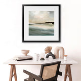 Shop Sennen Cove (Square) Art Print-Abstract, Dan Hobday, Green, Square, View All, Yellow-framed painted poster wall decor artwork