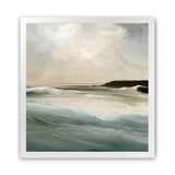 Shop Sennen Cove (Square) Art Print-Abstract, Dan Hobday, Green, Square, View All, Yellow-framed painted poster wall decor artwork