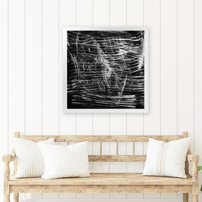 Shop Shimmer (Square) Art Print-Abstract, Black, Dan Hobday, Square, View All-framed painted poster wall decor artwork