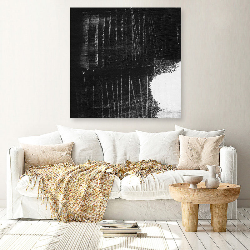 Shop Sleep (Square) Canvas Art Print-Abstract, Black, Dan Hobday, Square, View All-framed wall decor artwork