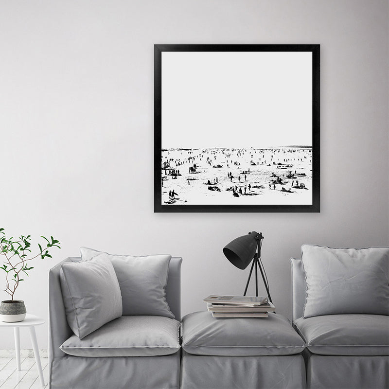 Shop The Beach (Square) Art Print-Abstract, Dan Hobday, Neutrals, Square, View All-framed painted poster wall decor artwork