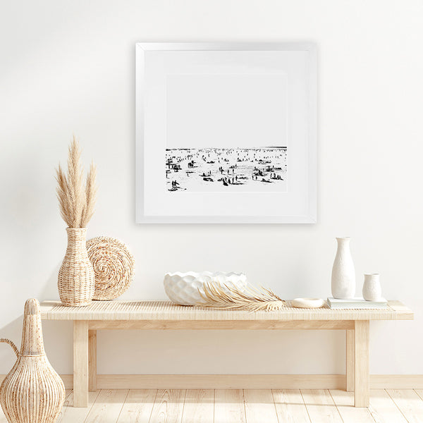Shop The Beach (Square) Art Print-Abstract, Dan Hobday, Neutrals, Square, View All-framed painted poster wall decor artwork