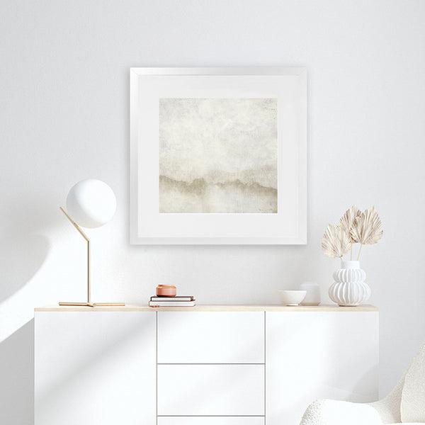 Shop Transcend (Square) Art Print-Abstract, Dan Hobday, Neutrals, Square, View All-framed painted poster wall decor artwork