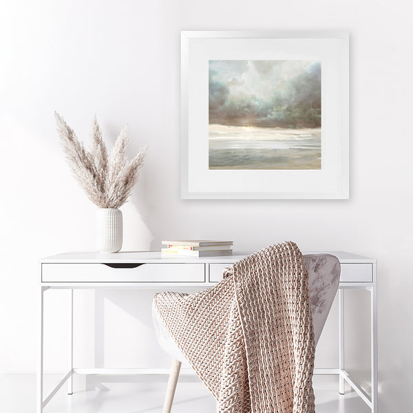 Shop Westward (Square) Art Print-Abstract, Dan Hobday, Neutrals, Square, View All-framed painted poster wall decor artwork