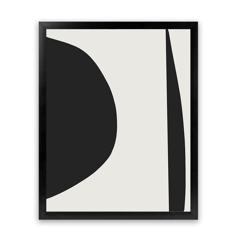 Shop Minimal Black 1 Art Print-Abstract, Black, Dan Hobday, Neutrals, Portrait, Rectangle, View All-framed painted poster wall decor artwork