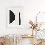 Shop Minimal Black 1 Art Print-Abstract, Black, Dan Hobday, Neutrals, Portrait, Rectangle, View All-framed painted poster wall decor artwork