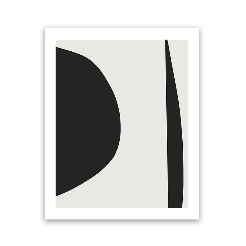 Shop Minimal Black 1 Art Print-Abstract, Black, Dan Hobday, Neutrals, Portrait, Rectangle, View All-framed painted poster wall decor artwork