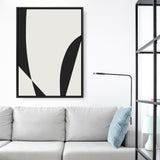 Shop Minimal Black 3 Canvas Art Print-Abstract, Black, Dan Hobday, Neutrals, Portrait, Rectangle, View All-framed wall decor artwork