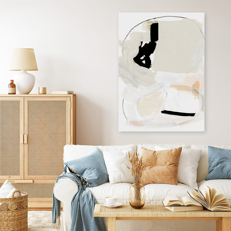 Shop Apart II Canvas Art Print-Abstract, Dan Hobday, Neutrals, Portrait, Rectangle, View All-framed wall decor artwork