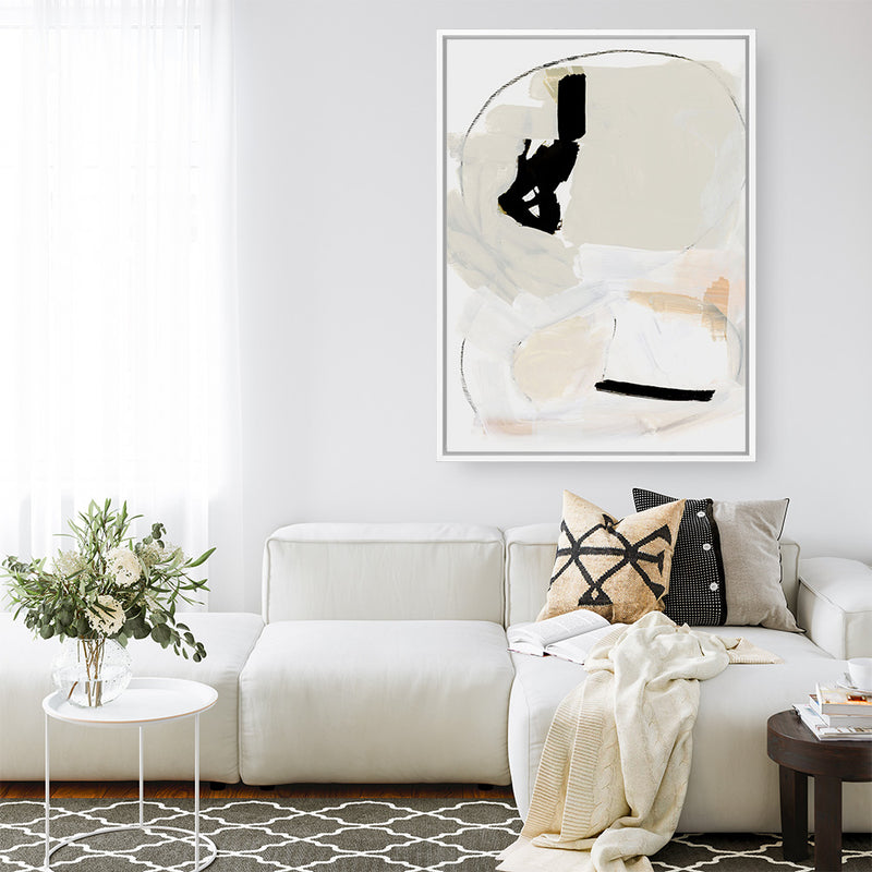 Shop Apart II Canvas Art Print-Abstract, Dan Hobday, Neutrals, Portrait, Rectangle, View All-framed wall decor artwork